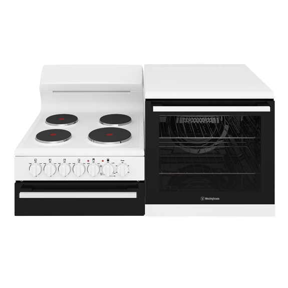 Westinghouse 110cm Elevated Electric Freestanding Oven with Hob Cooktop & Seperate Grill