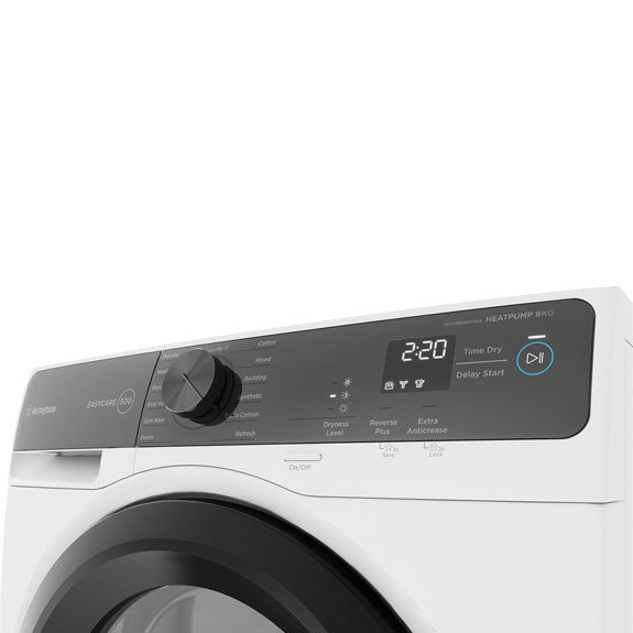 Westinghouse 8kg Heat Pump Condenser Dryer - White (EasyCare 500 Series)