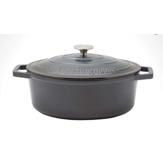 WESTINGHOUSE CAST IRON POT OVAL OMBRE GREY 30CM