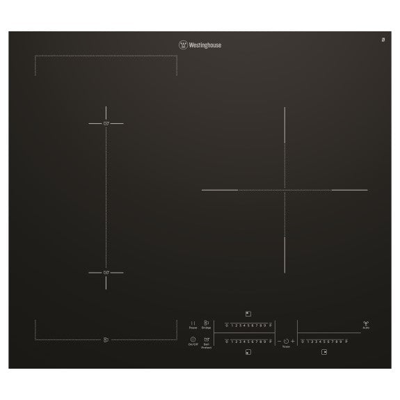WESTINGHOUSE 3 ZONE INDUCTION COOKTOP - BOILPROTECT BRIDGE ZONE-HOB2HOOD 60CM