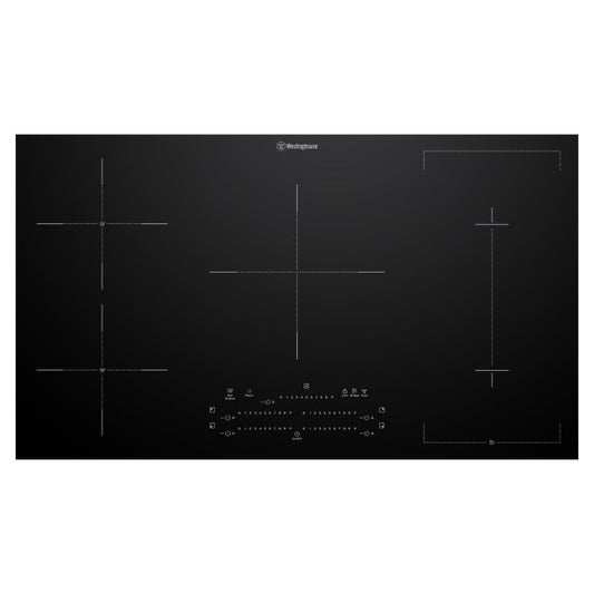 Westinghouse 90cm 5 Zone Induction Cooktop - Black Glass