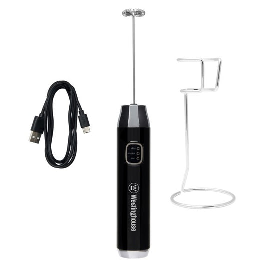 WESTINGHOUSE MILK FROTHER - BLACK CORDLESS SLIM DESIGN