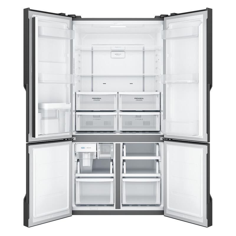 Westinghouse 564L Quad Door Fridge Freezer with Water Dispenser - Matte Charcoal Black