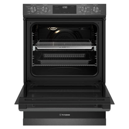 Westinghouse 60cm Built-In Double Oven with 8 + 5 Functions - Dark Stainless Steel