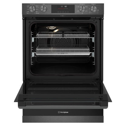 Westinghouse 60cm Pyrolytic Built-In Double Oven with 10 + 5 Functions - Dark Stainless Steel