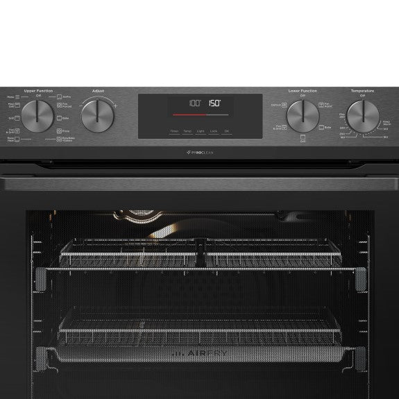 Westinghouse 60cm Pyrolytic Built-In Double Oven with 10 + 5 Functions - Dark Stainless Steel