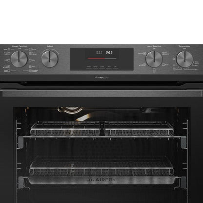Westinghouse 60cm Pyrolytic Built-In Double Oven with 10 + 5 Functions - Dark Stainless Steel