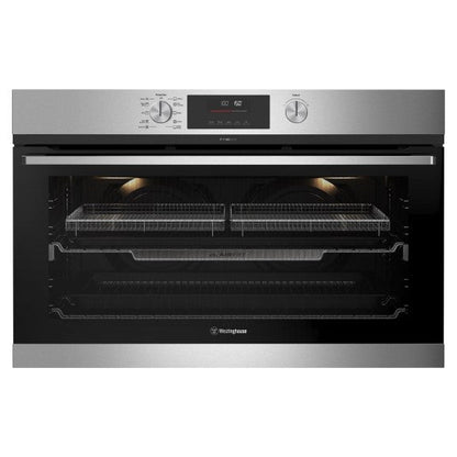 Westinghouse 90cm Pyrolytic Built-In Large Oven with 10 Functions - Stainless Steel