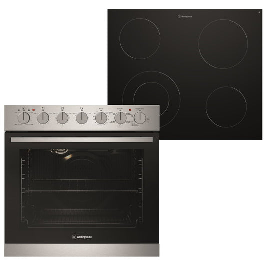 WESTINGHOUSE MULTIFUNCTION ELECTRIC OVEN WITH CERAMIC COOKTOP 60cm