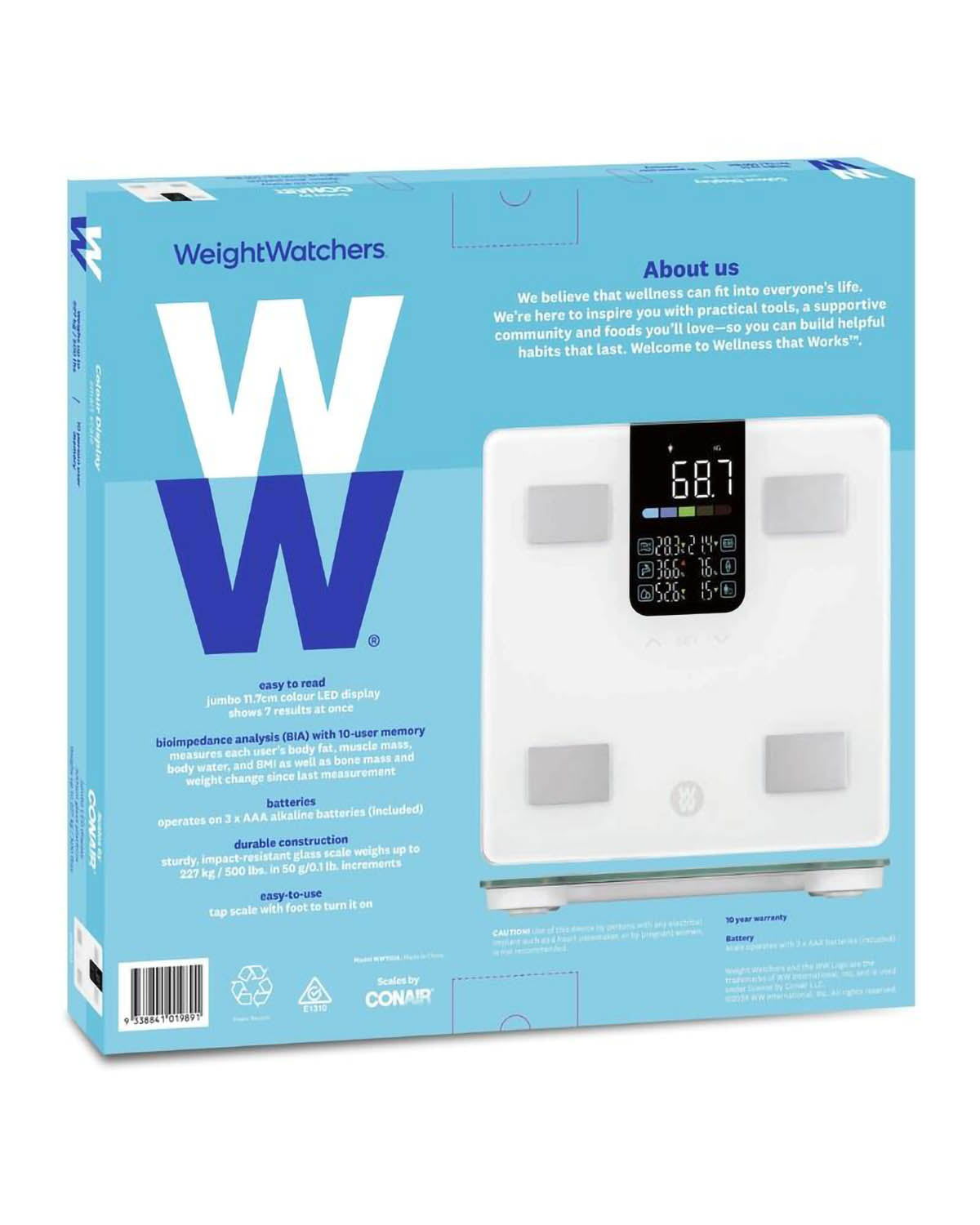 WW Body Analysis Scale Colour Display
